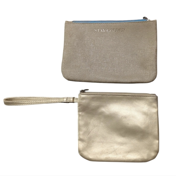 Stay Golden Women's Cosmetic Bags 2PC Set - Picture 1 of 7